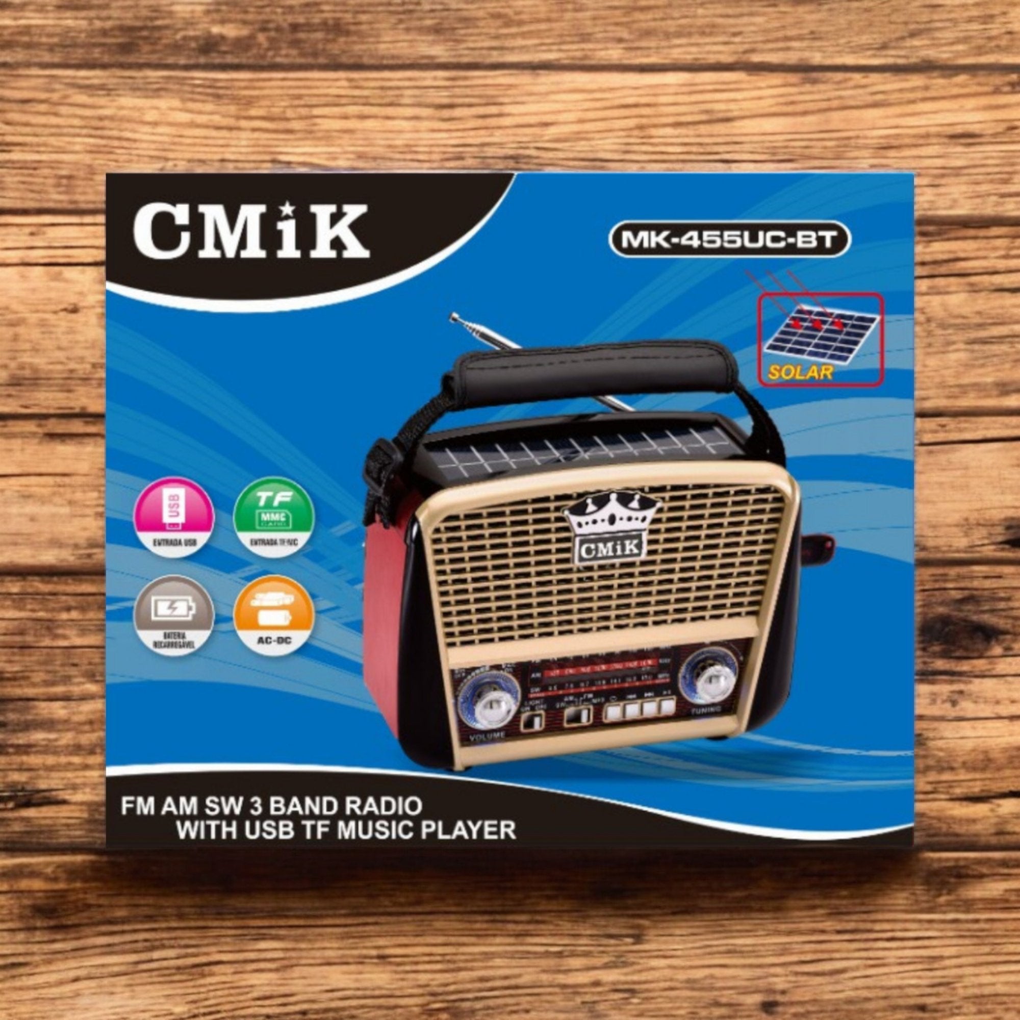 Vintage Solar Bluetooth Radio "MK-455UC-BT