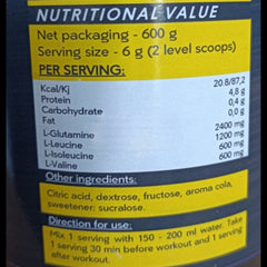 Rex Nutrition BCAA + Glutamin Powder (Cola Flavor) - 250g