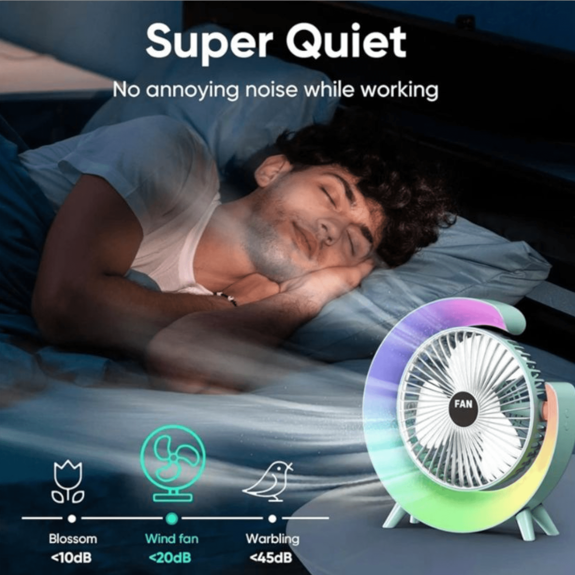 RGB Stojni Ventilator s Atraktivnim Osvjetljenjem