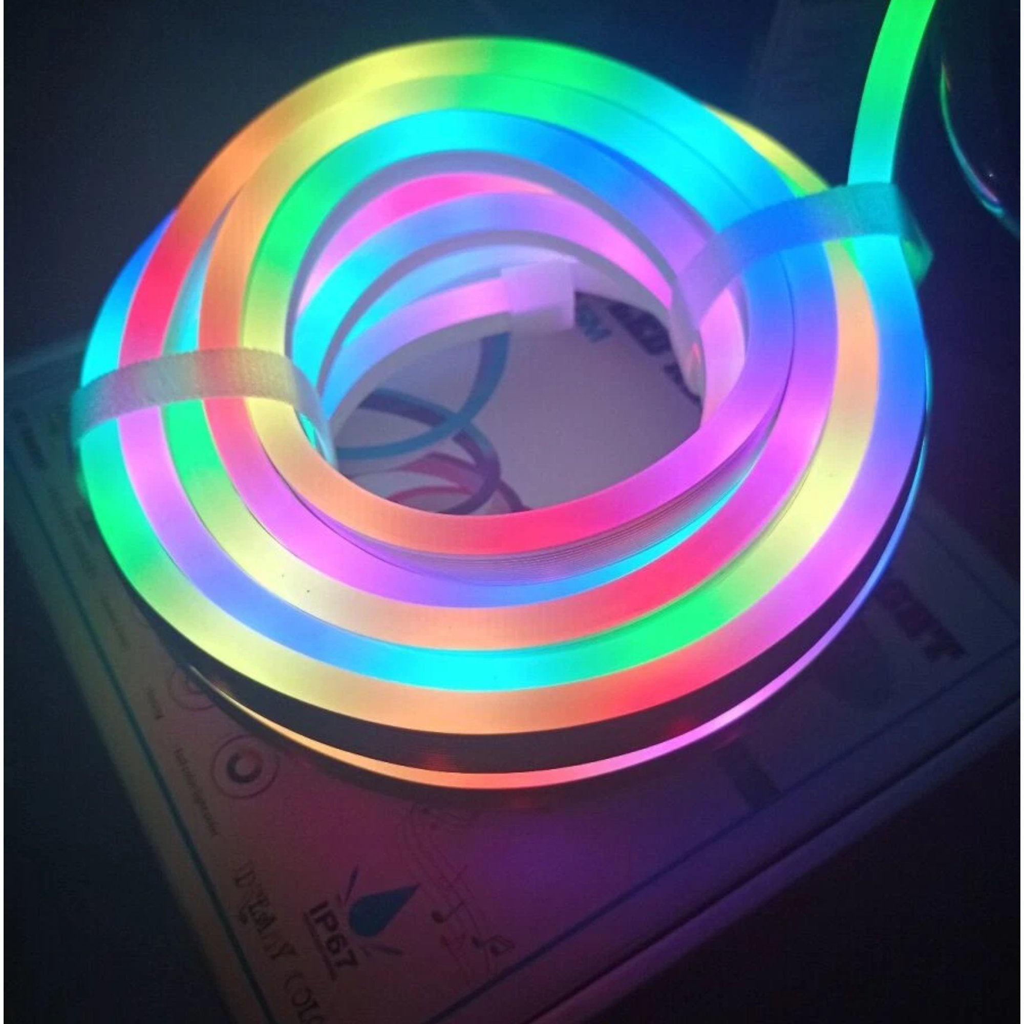 Rixme 5m RGB LED Neon Strip - Illuminate Your Space with Vibrant Colors!