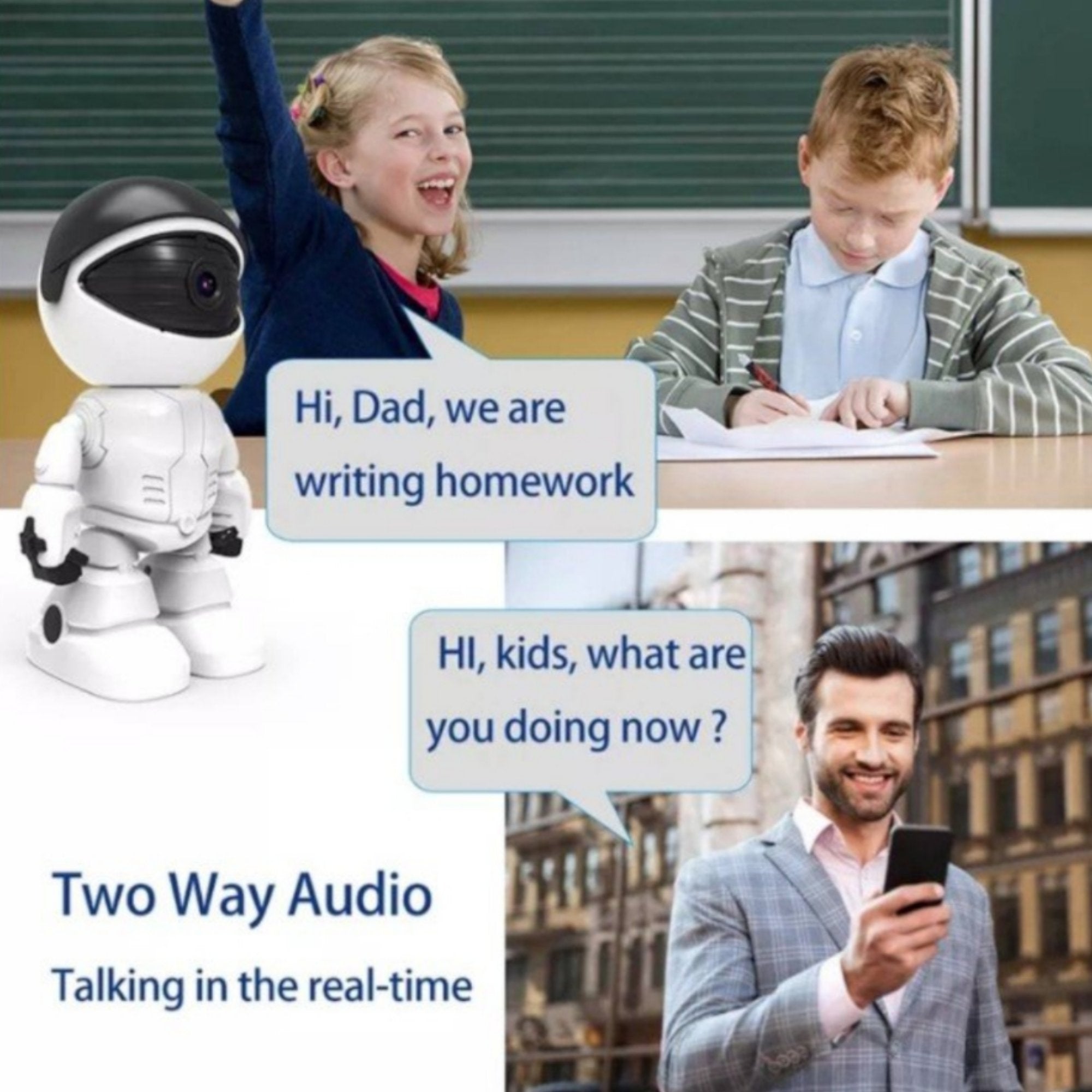 Inteligentna Skrivena Audio Kamera 1080P sa Robotom
