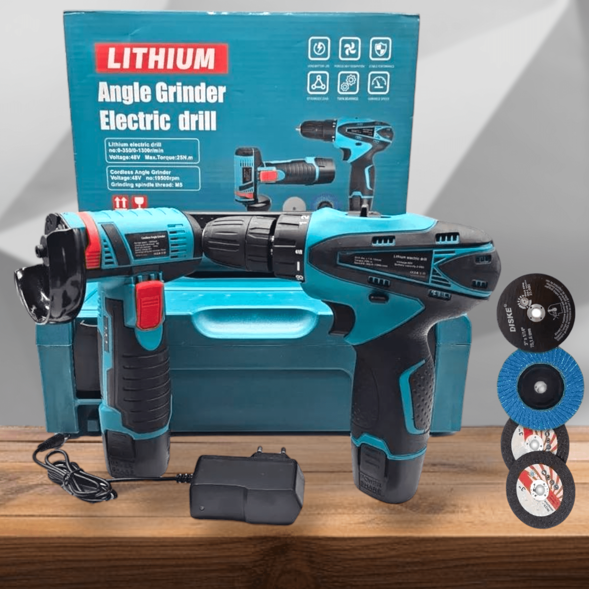 Komplet Mini Bušilice i Brusilice sa 2 Baterije 48V "CH-003" - Savršeni Alat za Svaki Projekt!