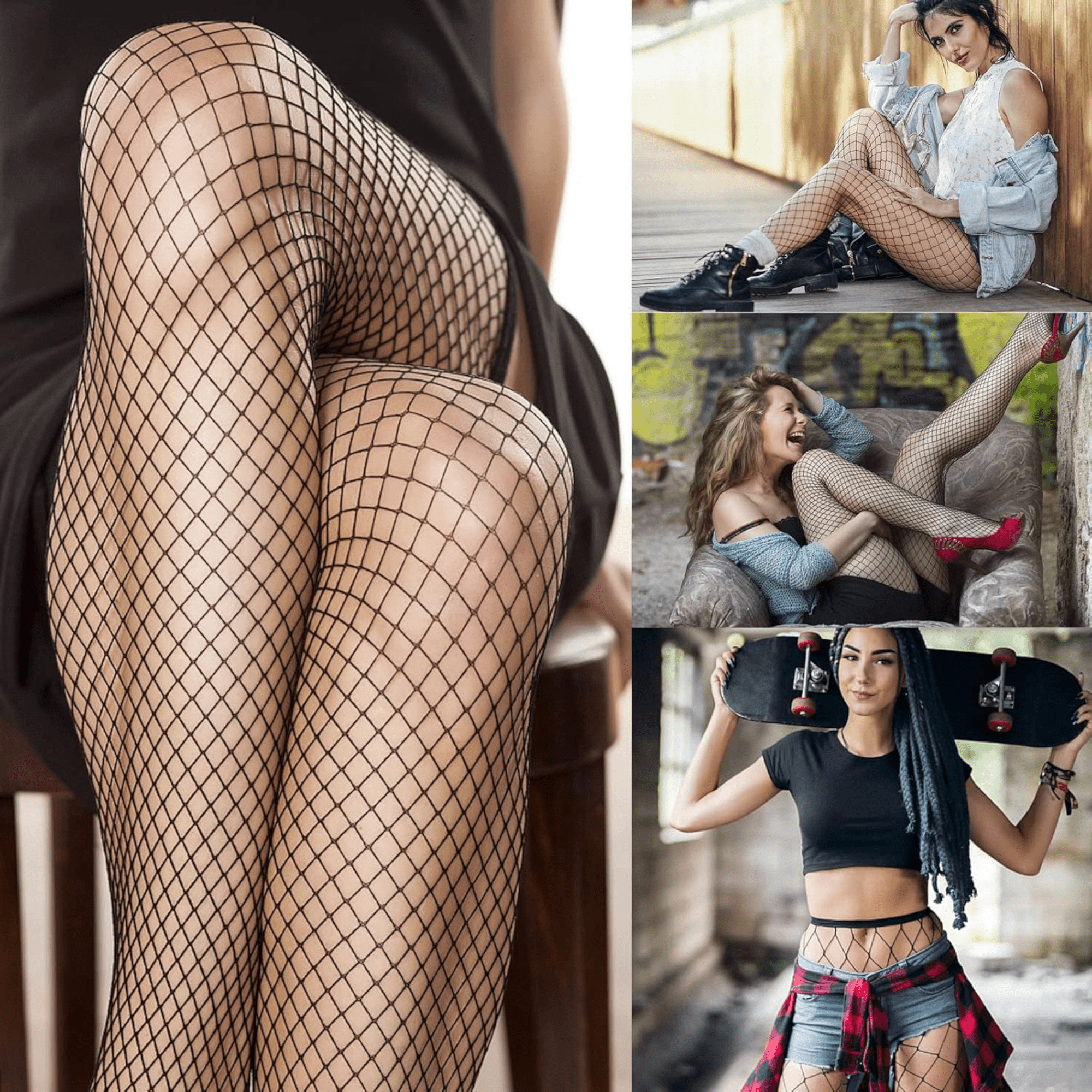 Duo set elegantnih mrežastih najlonki