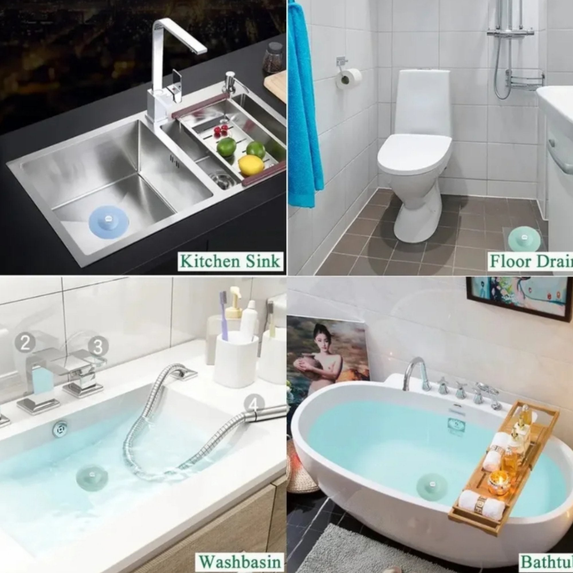 Praktičan set od 3 čepa za odvod – rešenje za vašu kuhinju i kupatilo!