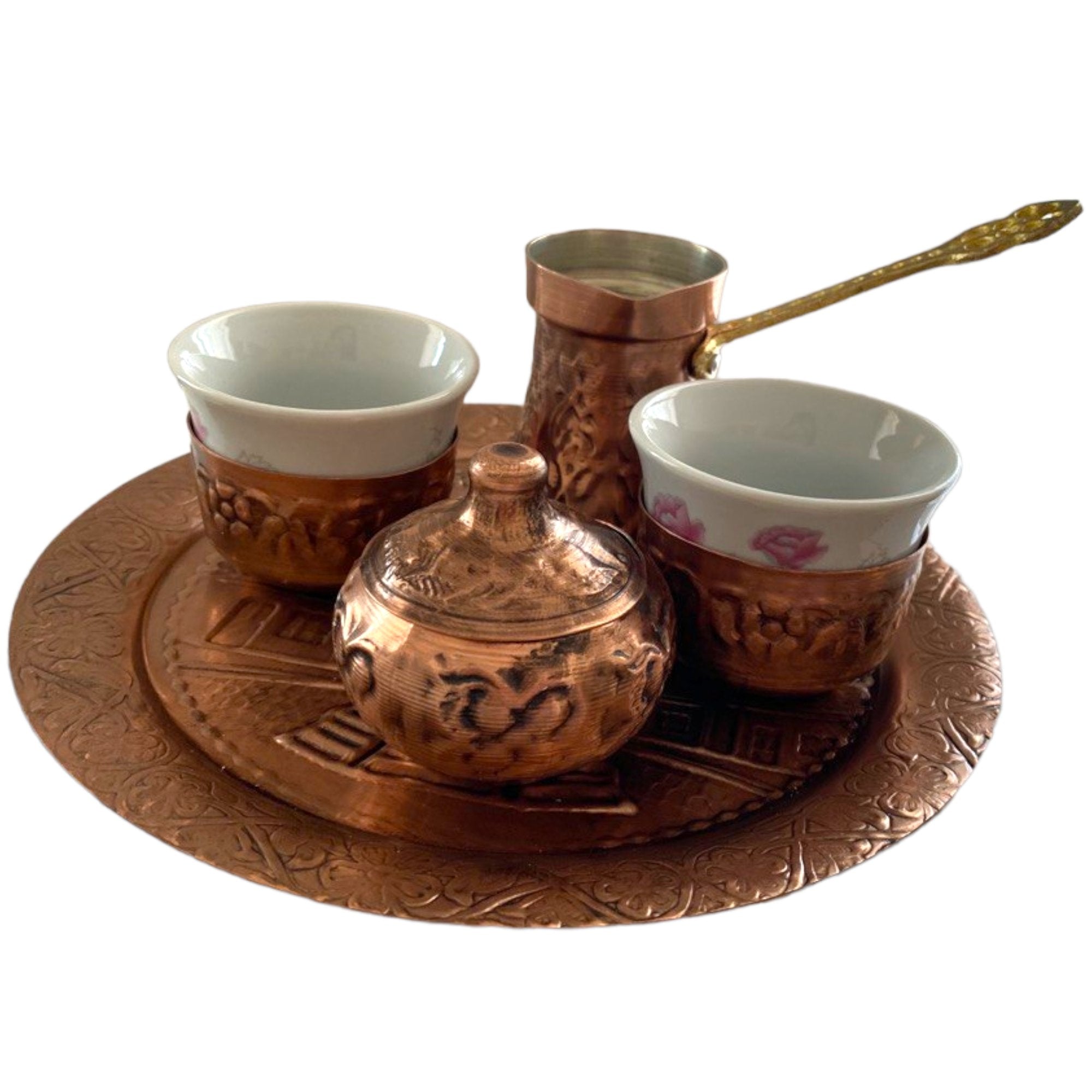 Elegantan bakreni set za savršenu kafu