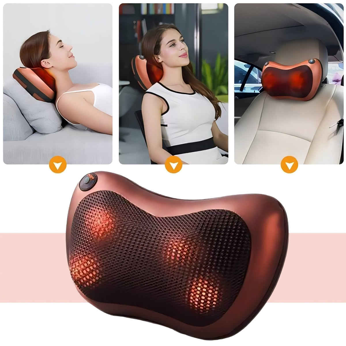Svičite se opuštanju uz Shiatsu masažer s praktičnim auto punjačem!
