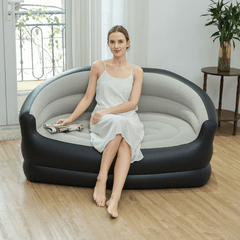 Unutrašnji Namin Pleteni Sofa na Naduvavanje "Black" - Komfor i Stil U Jednom