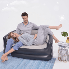 Unutrašnji Namin Pleteni Sofa na Naduvavanje "Black" - Komfor i Stil U Jednom