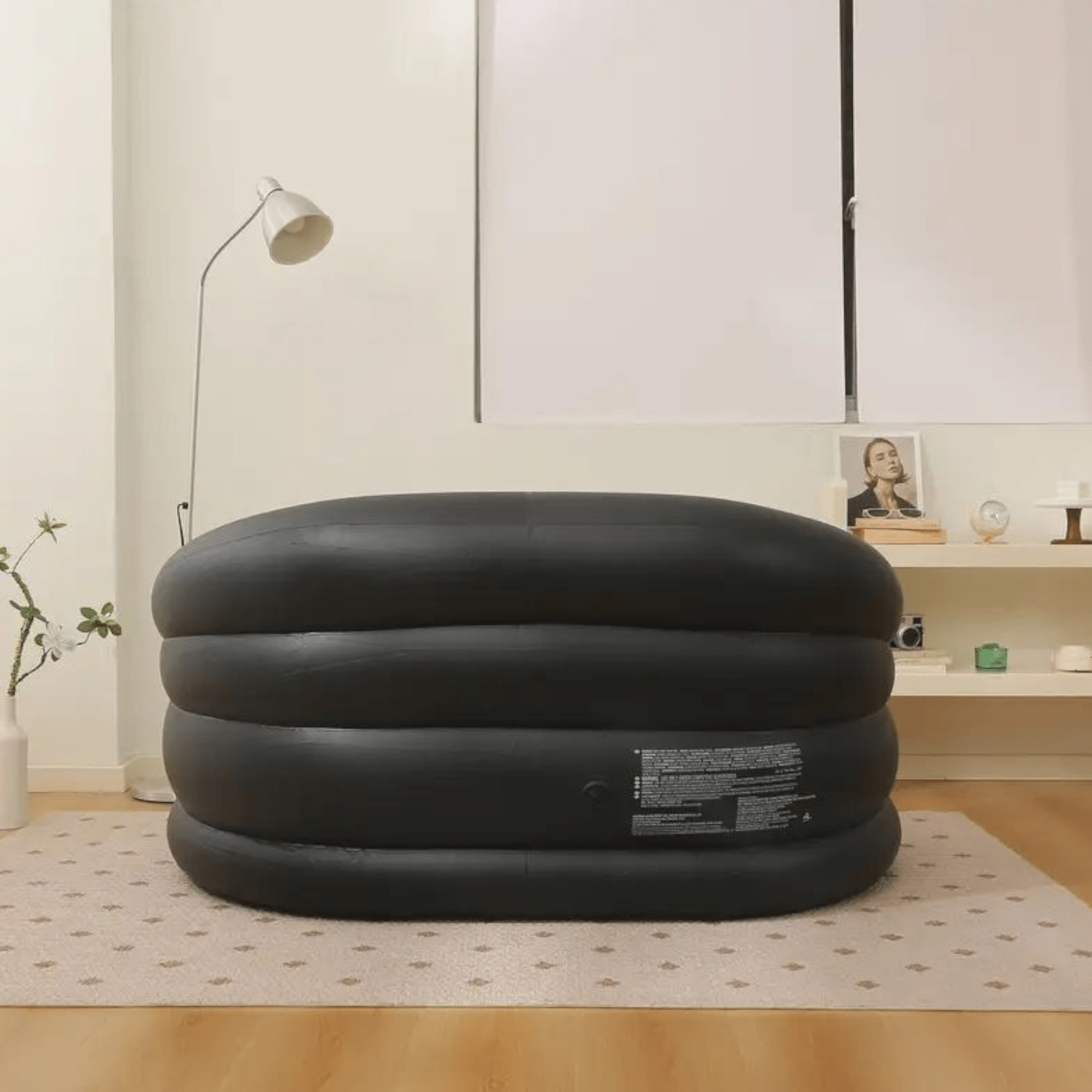 Unutrašnji Namin Pleteni Sofa na Naduvavanje "Black" - Komfor i Stil U Jednom
