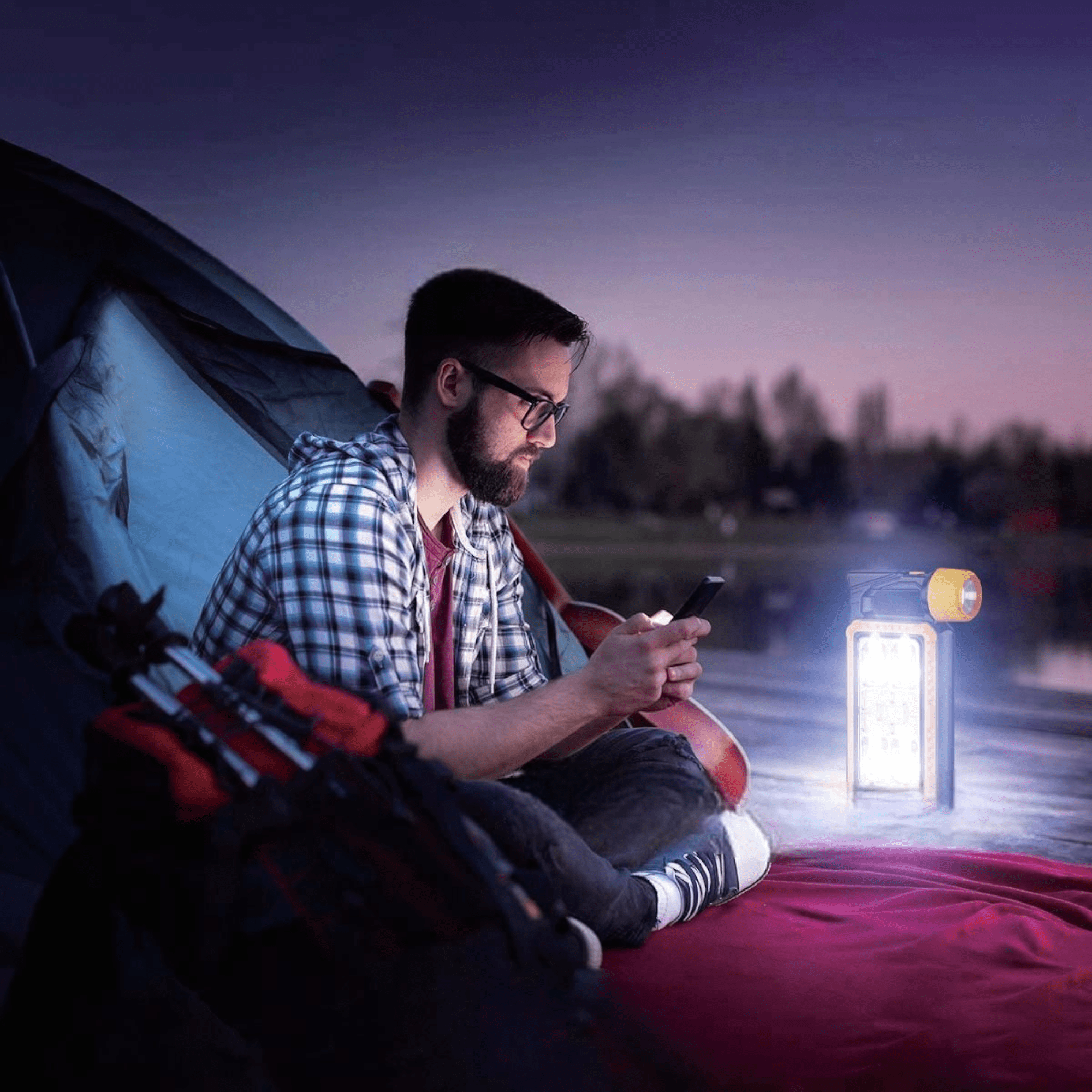 Solárna LED Lampa s Power Bankom "HB-1517-15" - Outdoor osvětlení s vestavěnou nabíjačkou