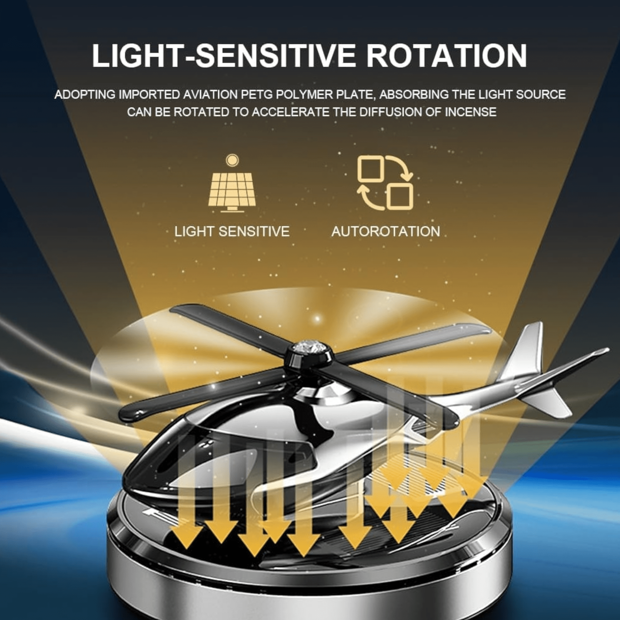 Solarni Aroma Difuzor u Obliku Helikoptera
