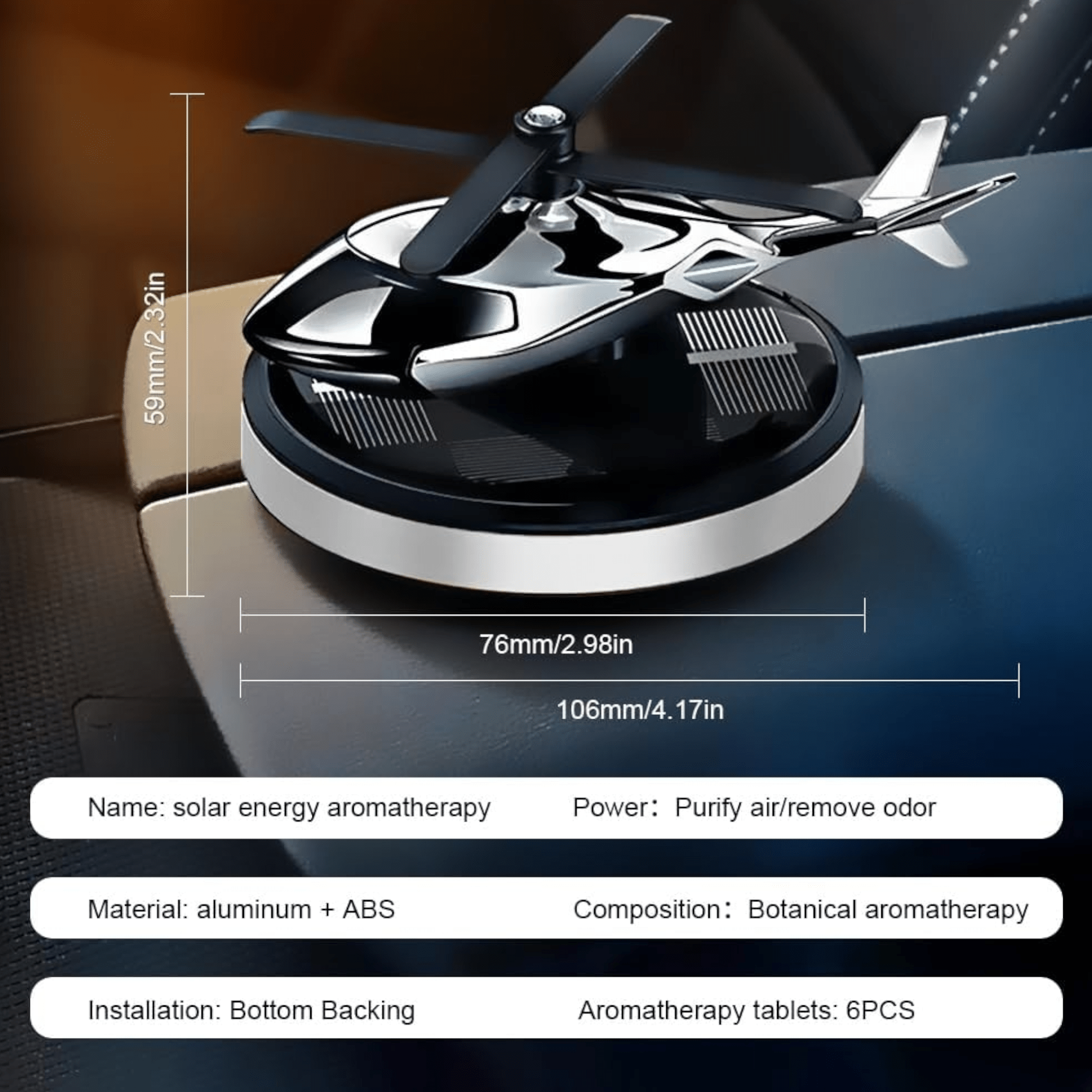 Solarni Aroma Difuzor u Obliku Helikoptera
