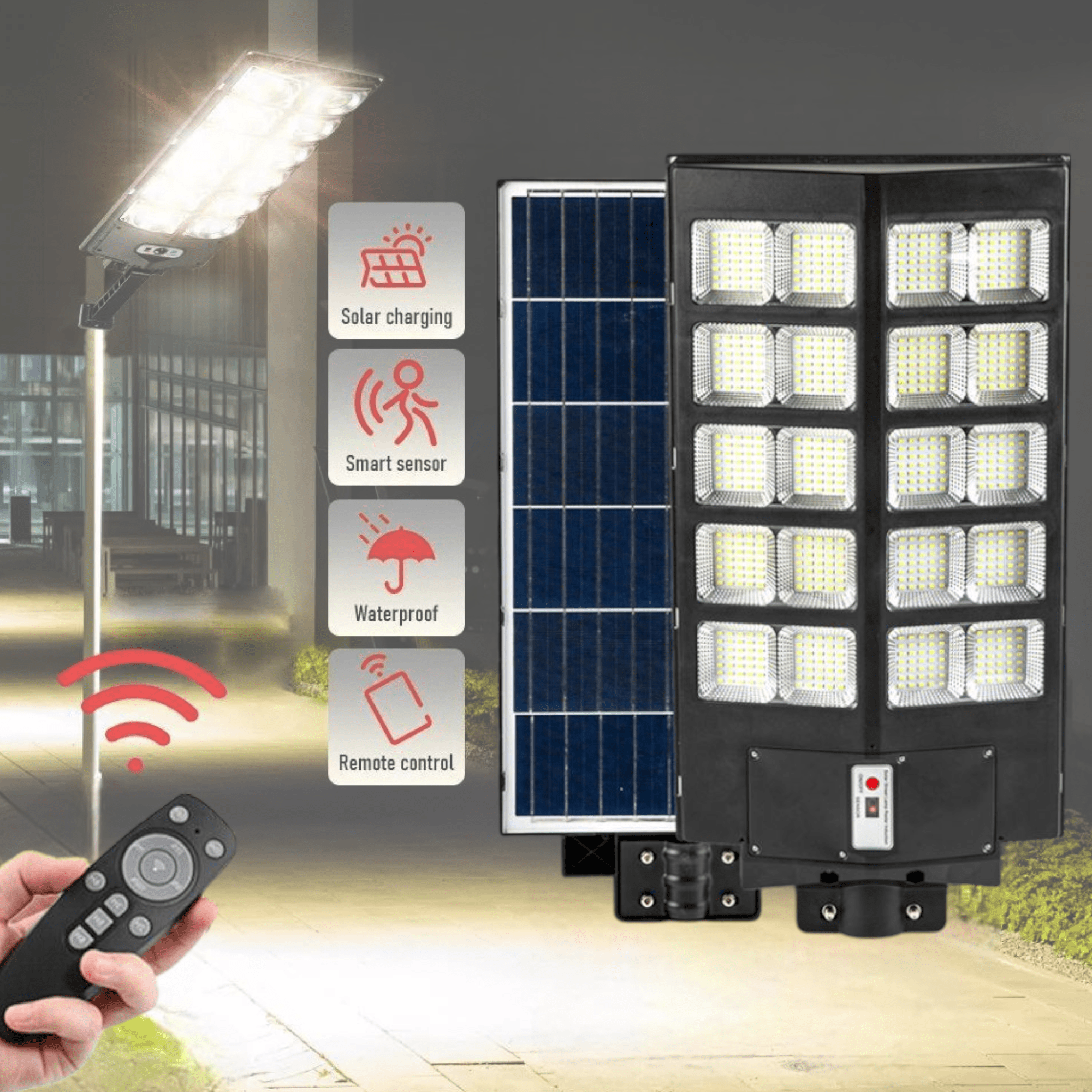 Visokoefikasni solarni LED reflektor 800W "Rixme