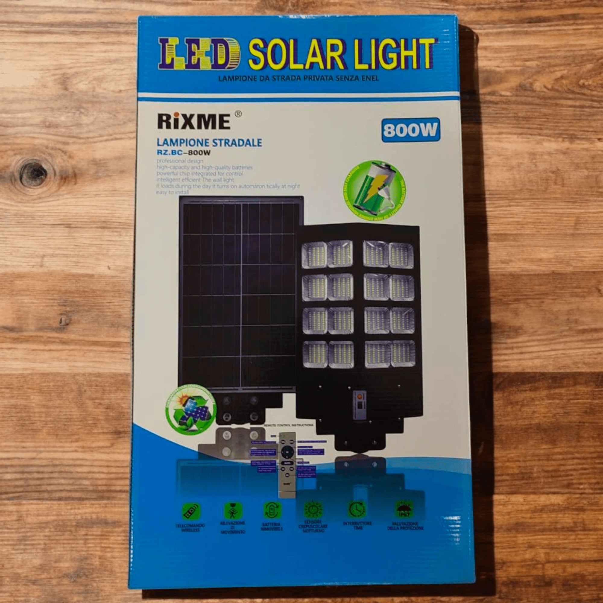 Visokoefikasni solarni LED reflektor 800W "Rixme