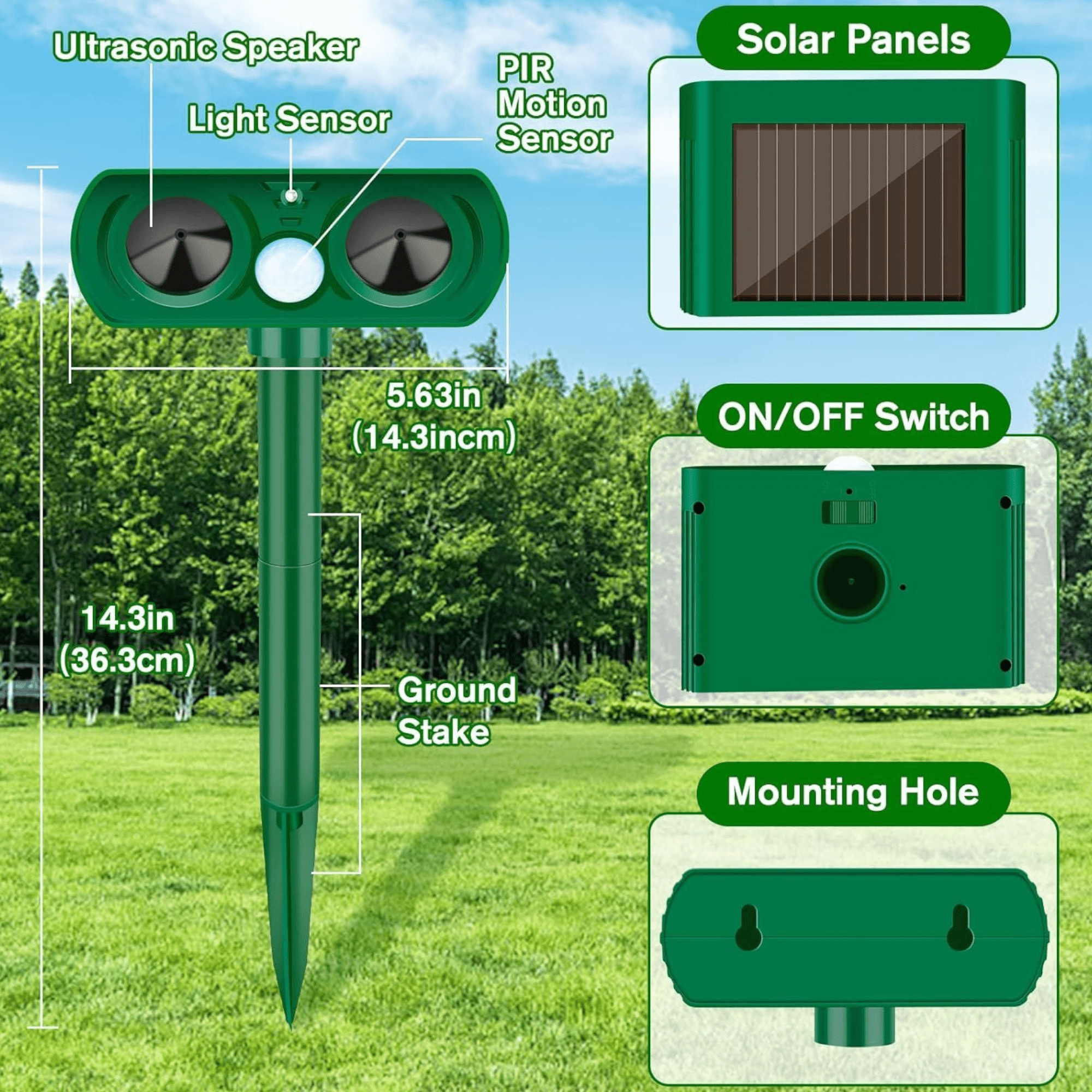 Revolucionarni Solarni Ultrazvučni Uređaj za Odbijanje Štetočina "SONICFIELD