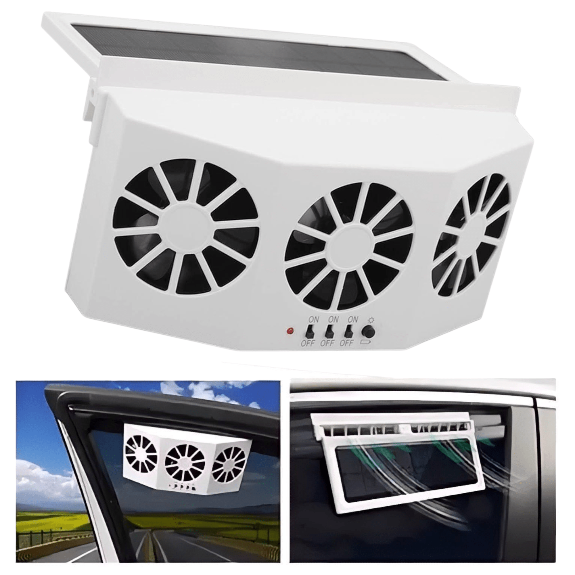 Solarni ventilator za automobil za učinkovito hlađenje i svježi zrak