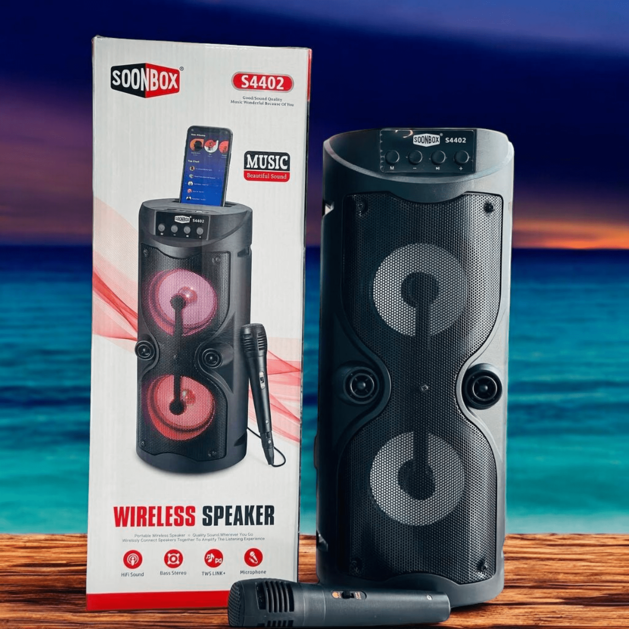 Prijenosni Bluetooth zvučnik SOONBOX s ugrađenim mikrofonom