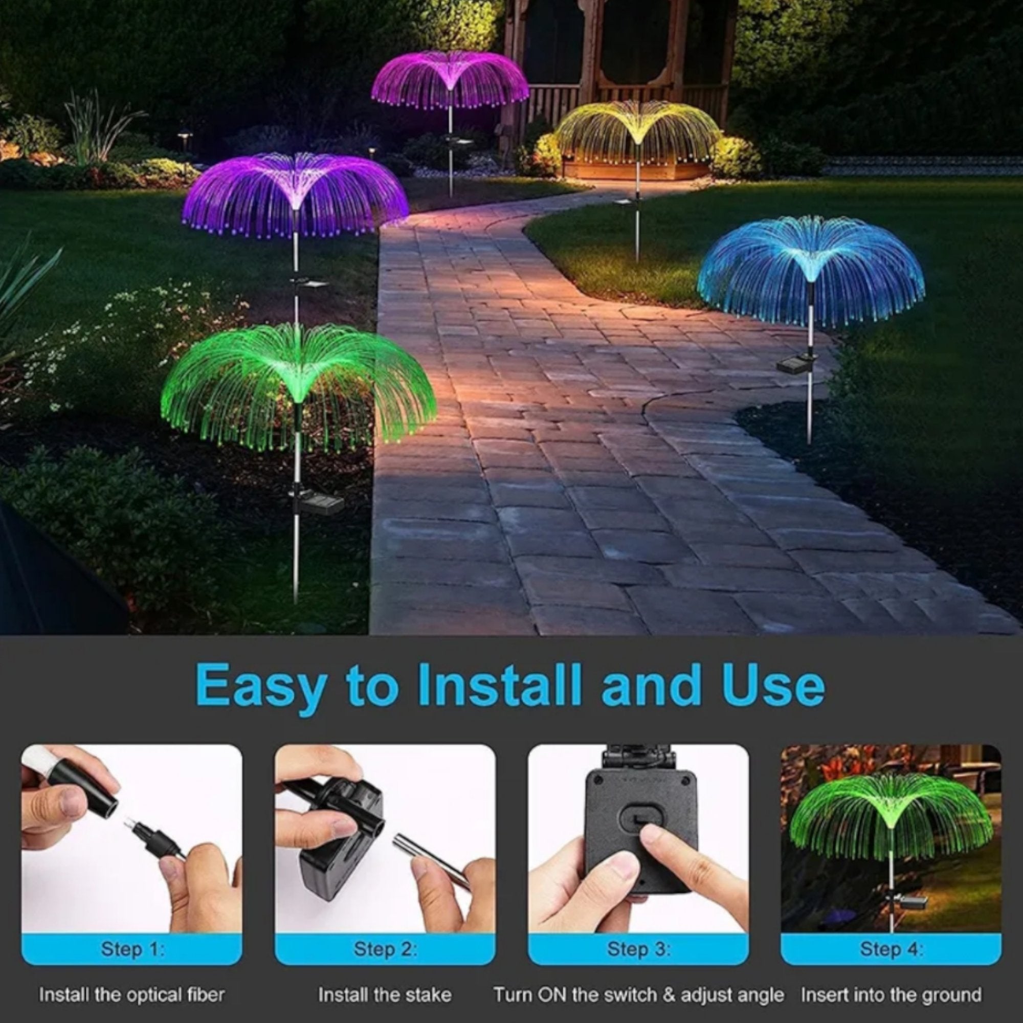 Elegantne Solarne Vrtne Lampe Meduza za Čarobnu Atmosferu