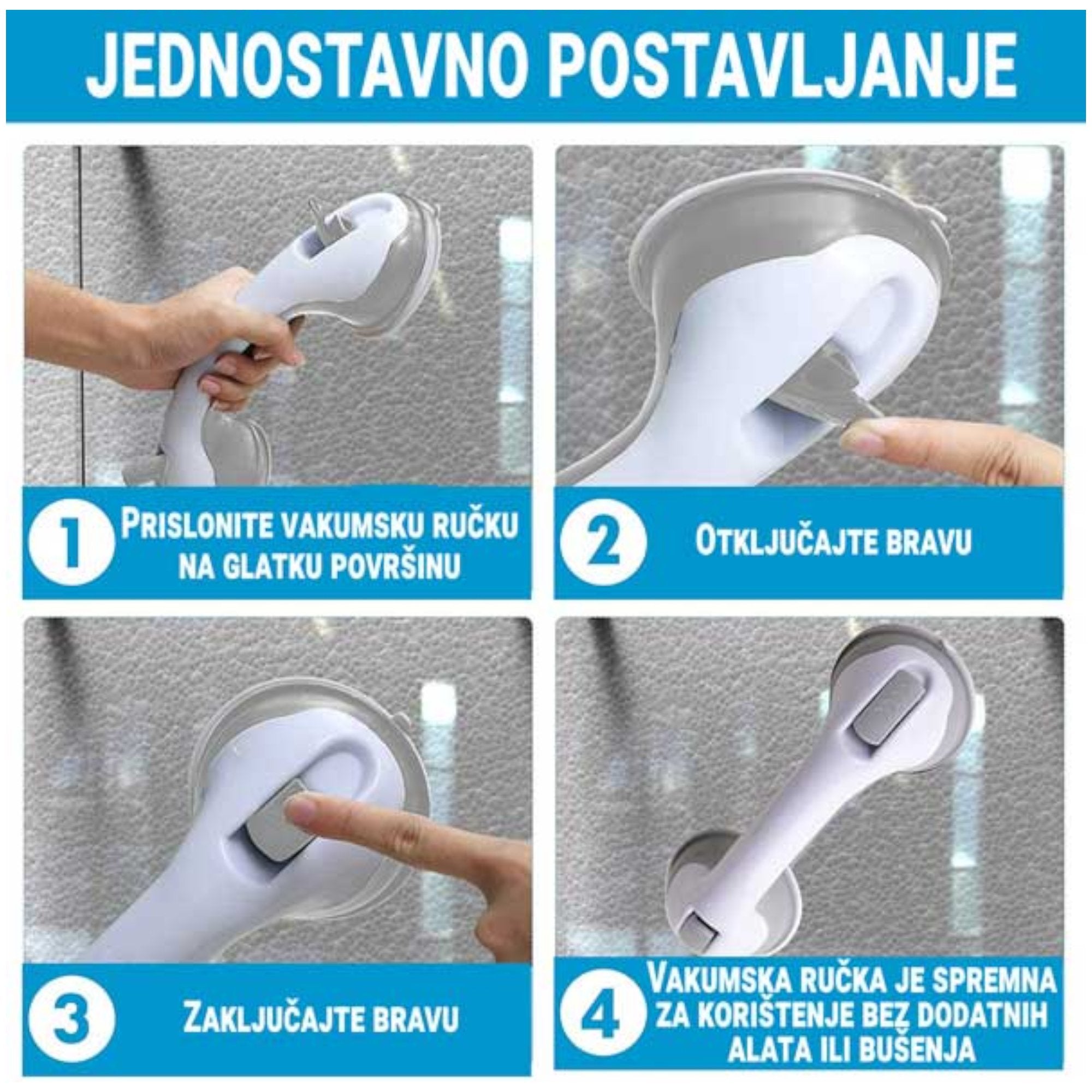 Sigurna vakumska ručka za lako upravljanje