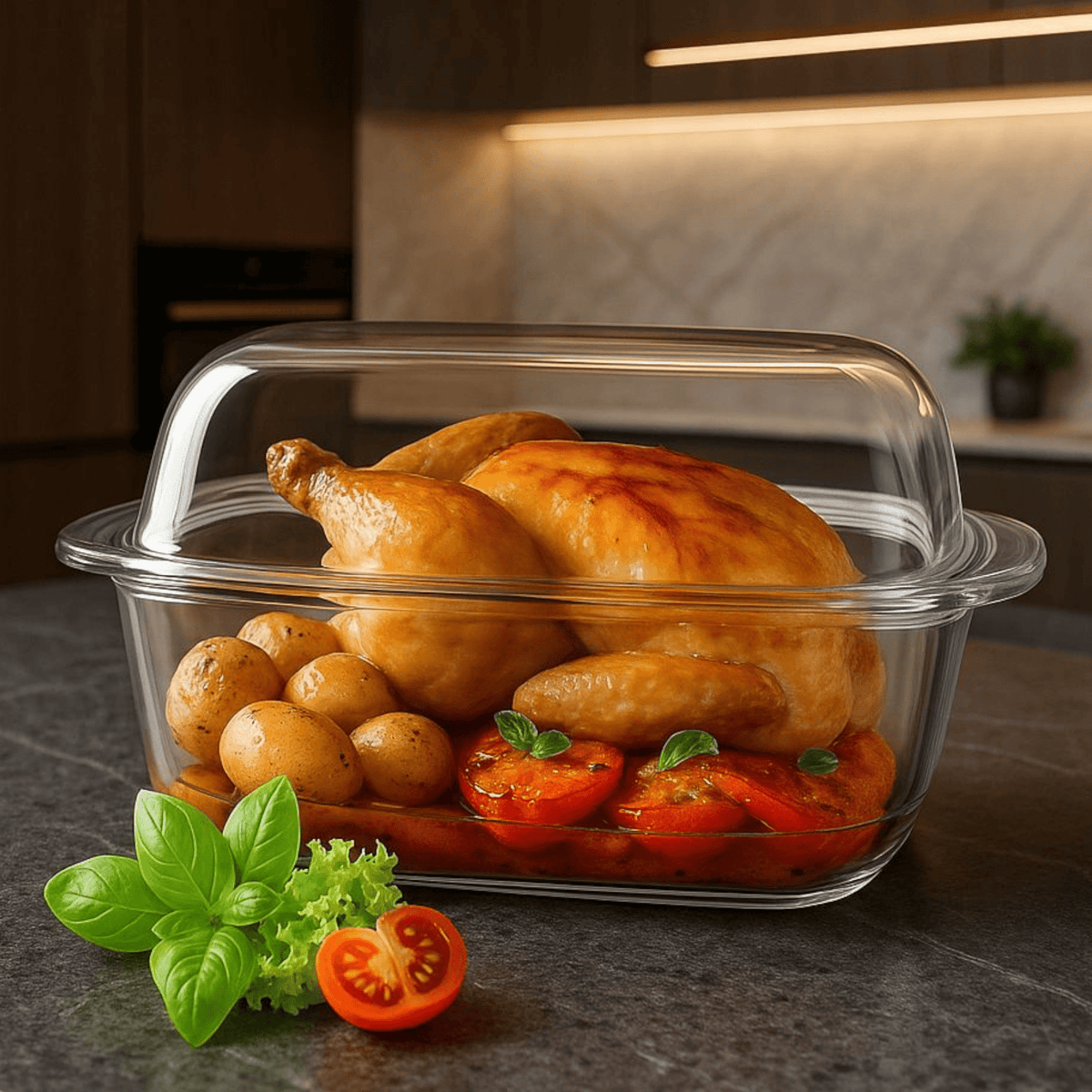 Elegantni Vatrostalni Pekač s Poklopcem 4.5L za Savršene Obroke