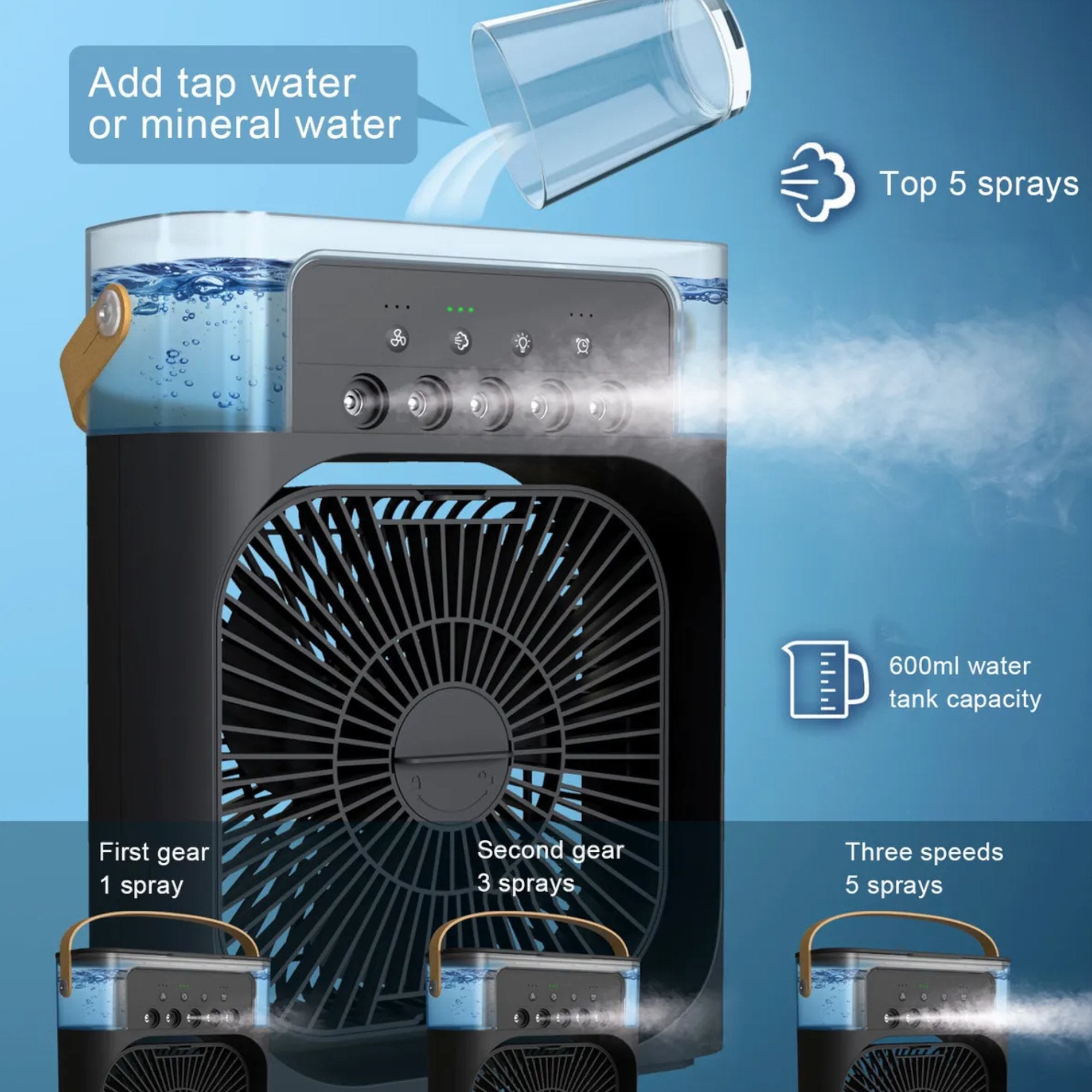 Svestrani Mini Ventilator s Klima Uređajem