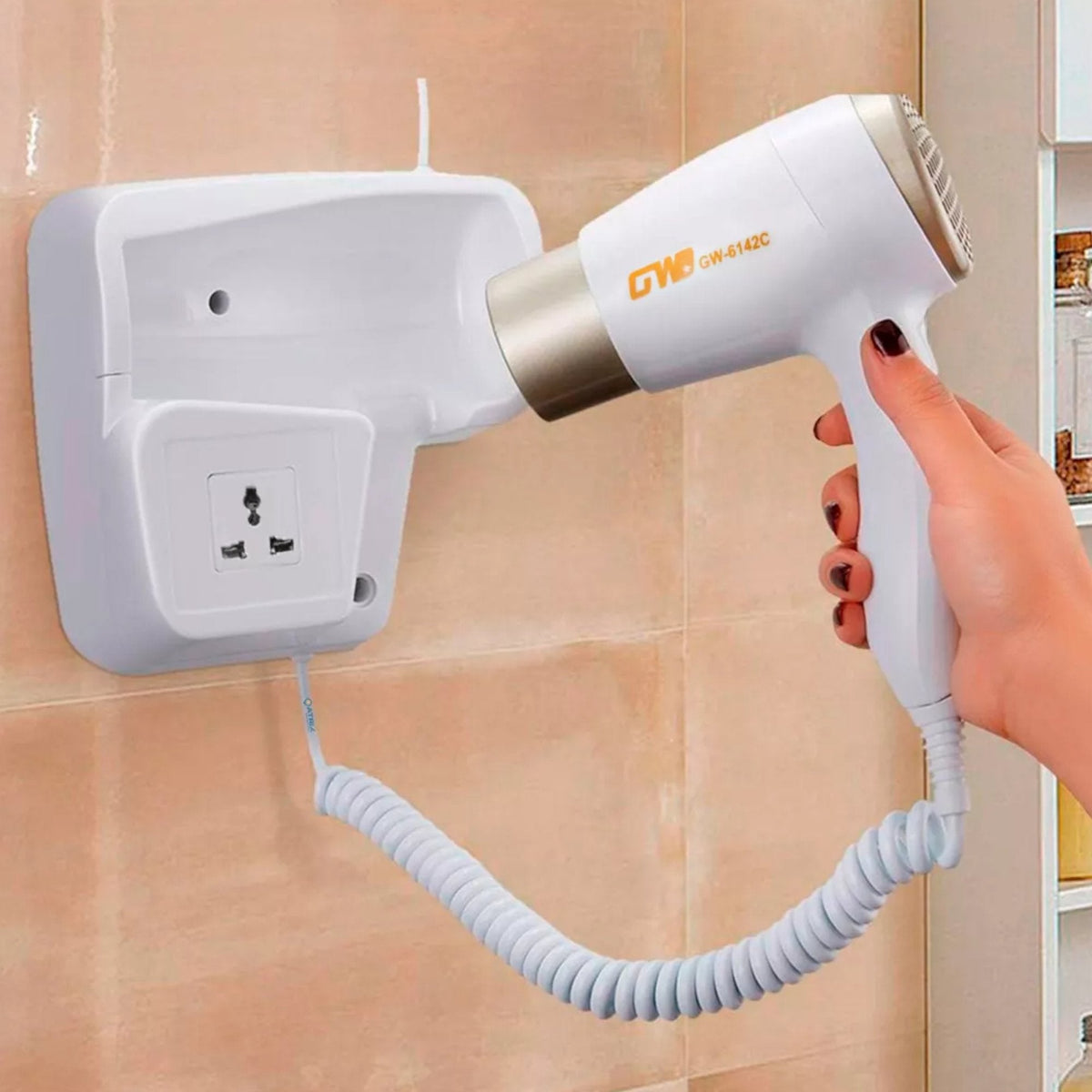 Elegantno zidno sušilo za kosu "GW-6142C" - Savršeno za svaki kupatilo!